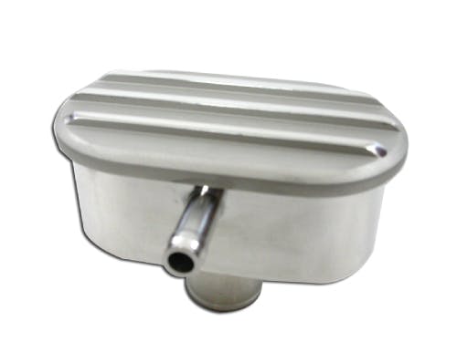 Racing Power Company R6504 OVAL PVC BREATHER FINNED SATIN STYL