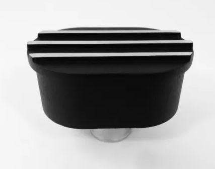 Racing Power Company R6505BK Oval push-in breather finned -black finished