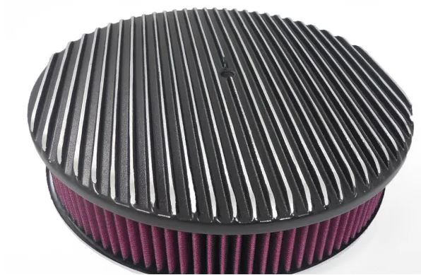 Racing Power Company R6707BK 14 x 3 full finned a/c black w/washable element