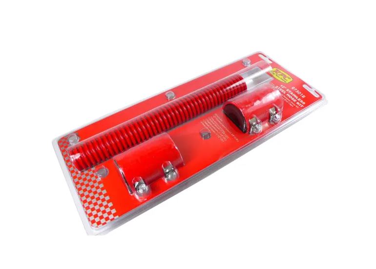 Racing Power Company R7301RED Red 12 inch radiator hose kit w/ caps