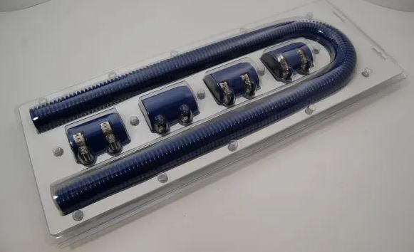 Racing Power Company R7310BLU Blue 48 inch radiator hose kit w/ caps
