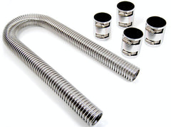 Racing Power Company R7310 48 inchradiator hose kit polish caps kt