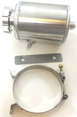 Racing Power Company R7723 Alum universal power steering tank. 4 1/4 inch dia,