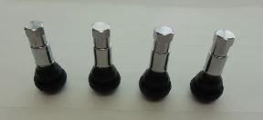 Racing Power Company R7950 1 1/4 inch valve stem short rubber chrome sleeve 4pc