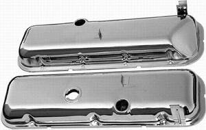 Racing Power Company R9504 Bb chevy valve covers - chrome recessed corner