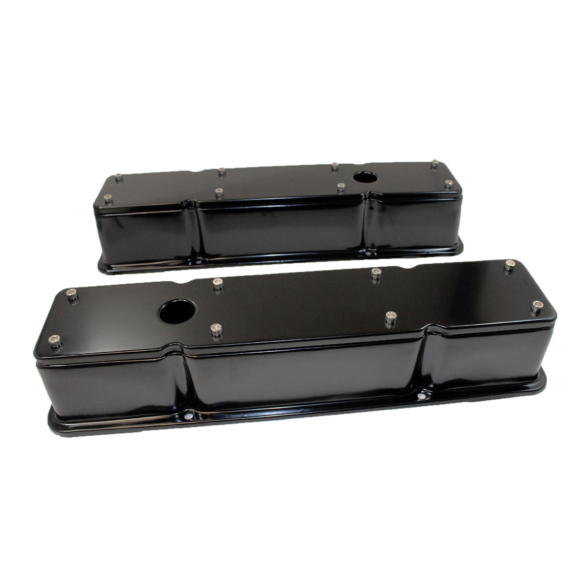Racing Power Company R9769BK SB Chevy Tall 2 Pieces Valve Cover Set Black