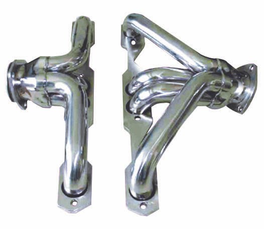 Racing Power Company R9955 55-57 tri shorty headers set-stainless steel