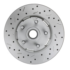 LEED Brakes Front Disc Brake Upgrade Kit with Drilled and Slotted Rotors and Red Powder Coated Calipers RCC0001RKX