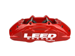 LEED Brakes Front Brake Caliper Kit with Red Powder Coated Calipers RCC0005