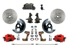 LEED Brakes RFC1007-305X Front Disc Brake Kit - Manual Brakes - Red - MaxGrip