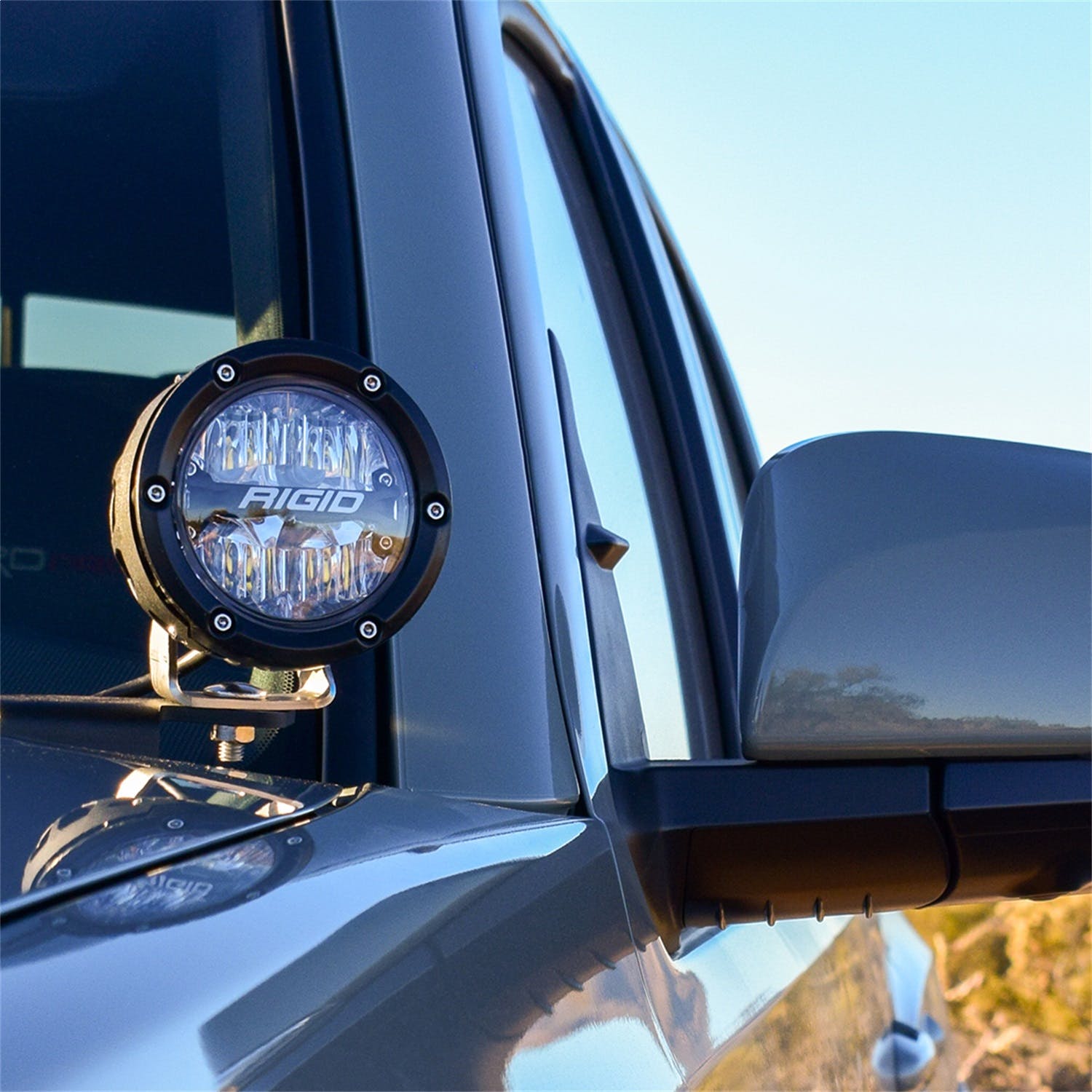 RIGID Industries 46708 A-Pillar Light Kit, Includes 4In 360-Series Drive