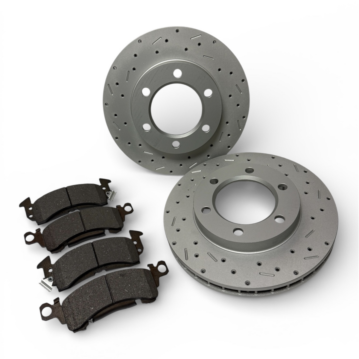 LEED Brakes Front Rotor and Pad Kit with MaxGrip Cross-Drilled and Slotted Rotors RK6001X