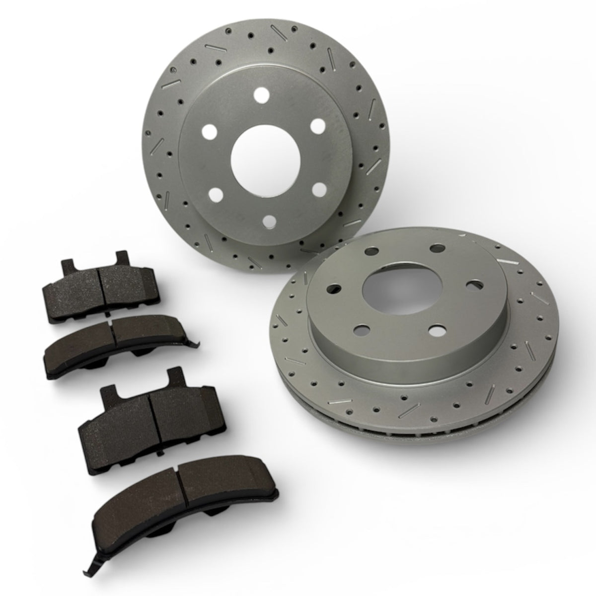LEED Brakes Front Rotor and Pad Kit with MaxGrip Cross-Drilled and Slotted Rotors RK6006X
