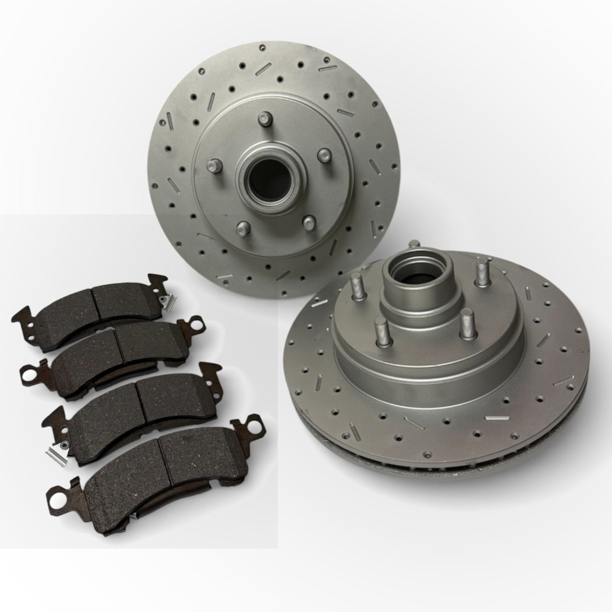 LEED Brakes Front Rotor and Pad Kit with MaxGrip Cross-Drilled and Slotted Rotors RK6008X