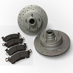 LEED Brakes Front Rotor and Pad Kit with MaxGrip Cross-Drilled and Slotted Rotors RK6008X