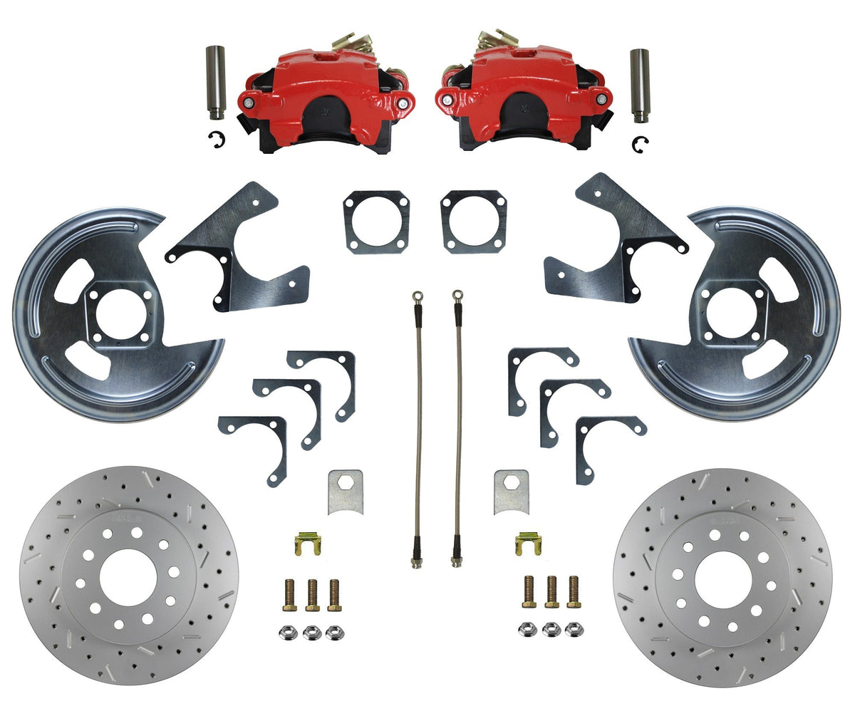 LEED Brakes RRC1001X Rear Disc Brake Kit - GM 10 and 12 Bolt - Black - MaxGrip