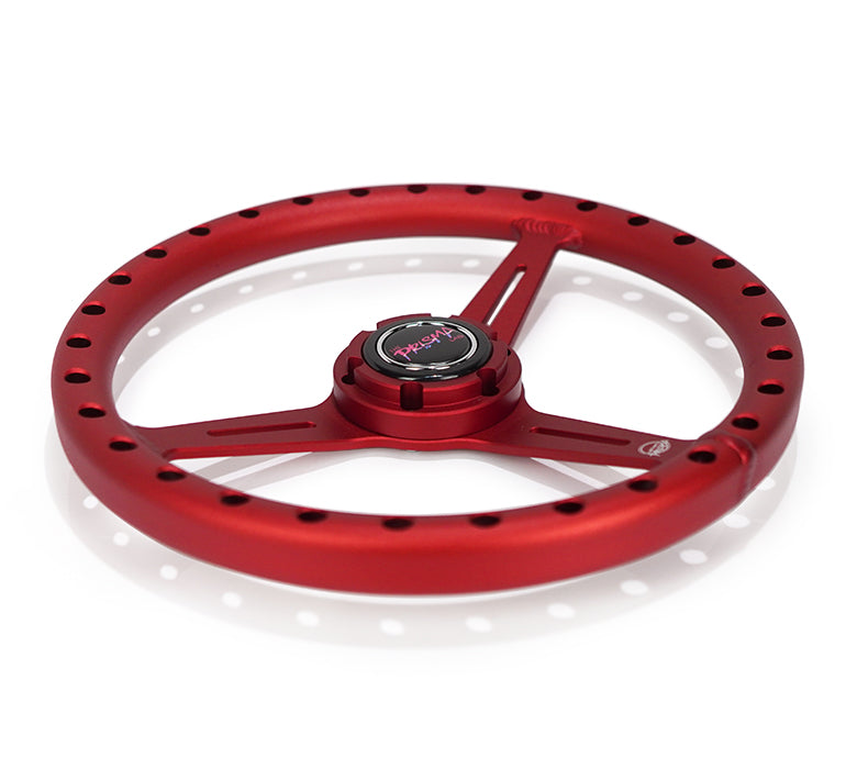 NRG Innovations ALUMINUM STEERING WHEELS - EXTRA LIGHT RED