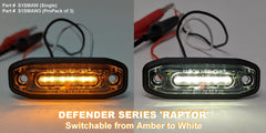 BrightSource Amber / White Raptor Style LED Marker Light - Single S1SMAW