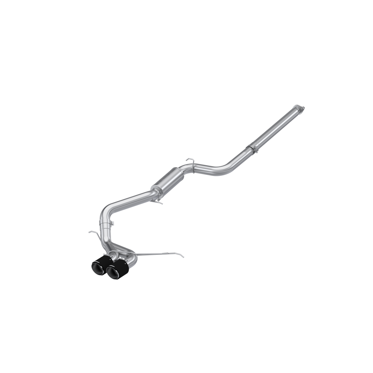 MBRP Exhaust 2013-2018 Ford Focus ST 2.0L EcoBoost T304 Stainless Steel 3 Inch Cat-Back Dual Center Outlet with Carbon Fiber Tips Race Profile MBRP S42013CF