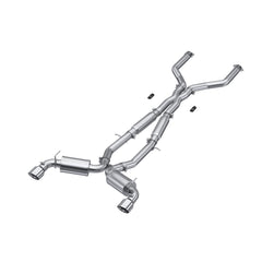 MBRP Exhaust 2017-2022 Infiniti Q60 3.0L 3 Inch Cat-Back Dual Split Rear Exit Tour Version T304 Stainless Steel MBRP S4406304