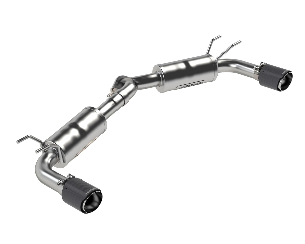 MBRP Exhaust 2019-2023 Mazda 3 Hatchback FWD/AWD 2.5/2.5T Armor Pro T304 Stainless Steel 2.5 Inch Axle-Back Dual Split Rear with Carbon Fiber Tips Street Profile MBRP S44503CF