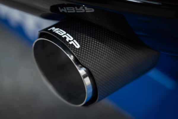 MBRP Exhaust 2019-2023 Mazda 3 Hatchback FWD/AWD 2.5/2.5T Armor Pro T304 Stainless Steel 2.5 Inch Axle-Back Dual Split Rear with Carbon Fiber Tips Street Profile MBRP S44503CF