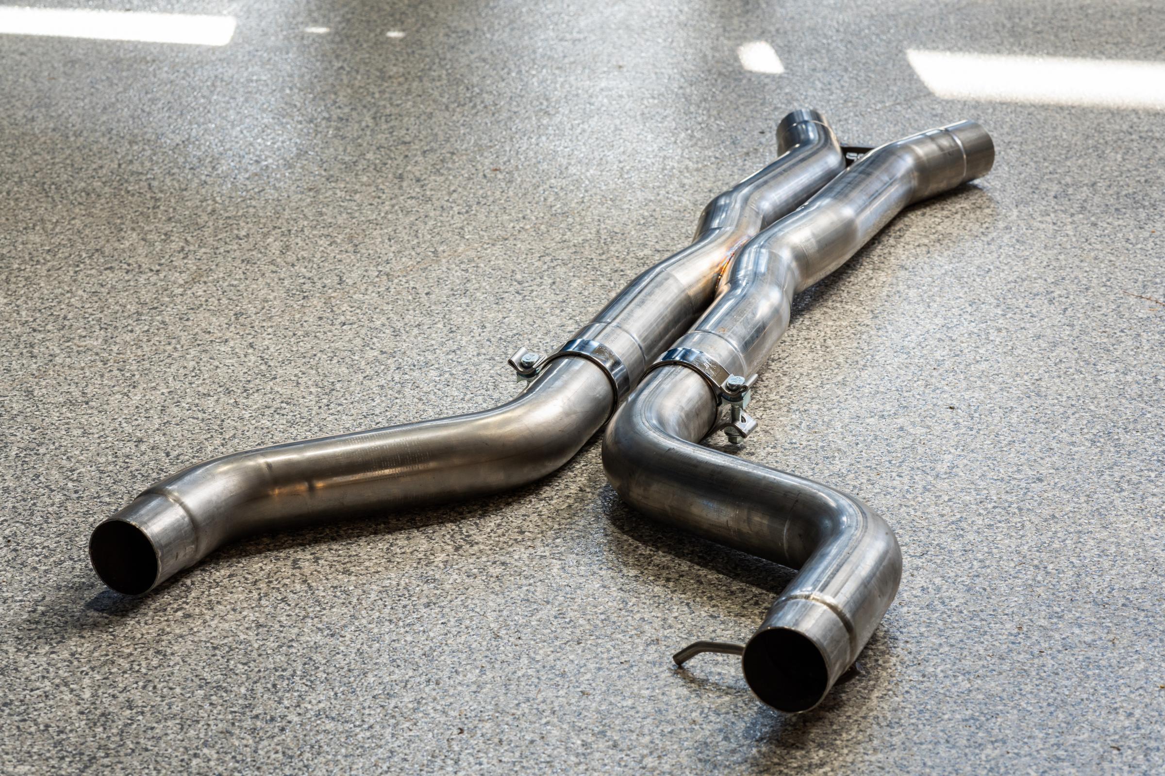 MBRP Exhaust 2021-2023 BMW M4 G82/ M3 G80 3.0L Coupe and Sedan T304 Stainless Steel 3 Inch Resonator Bypass X-Pipe MBRP S4501304