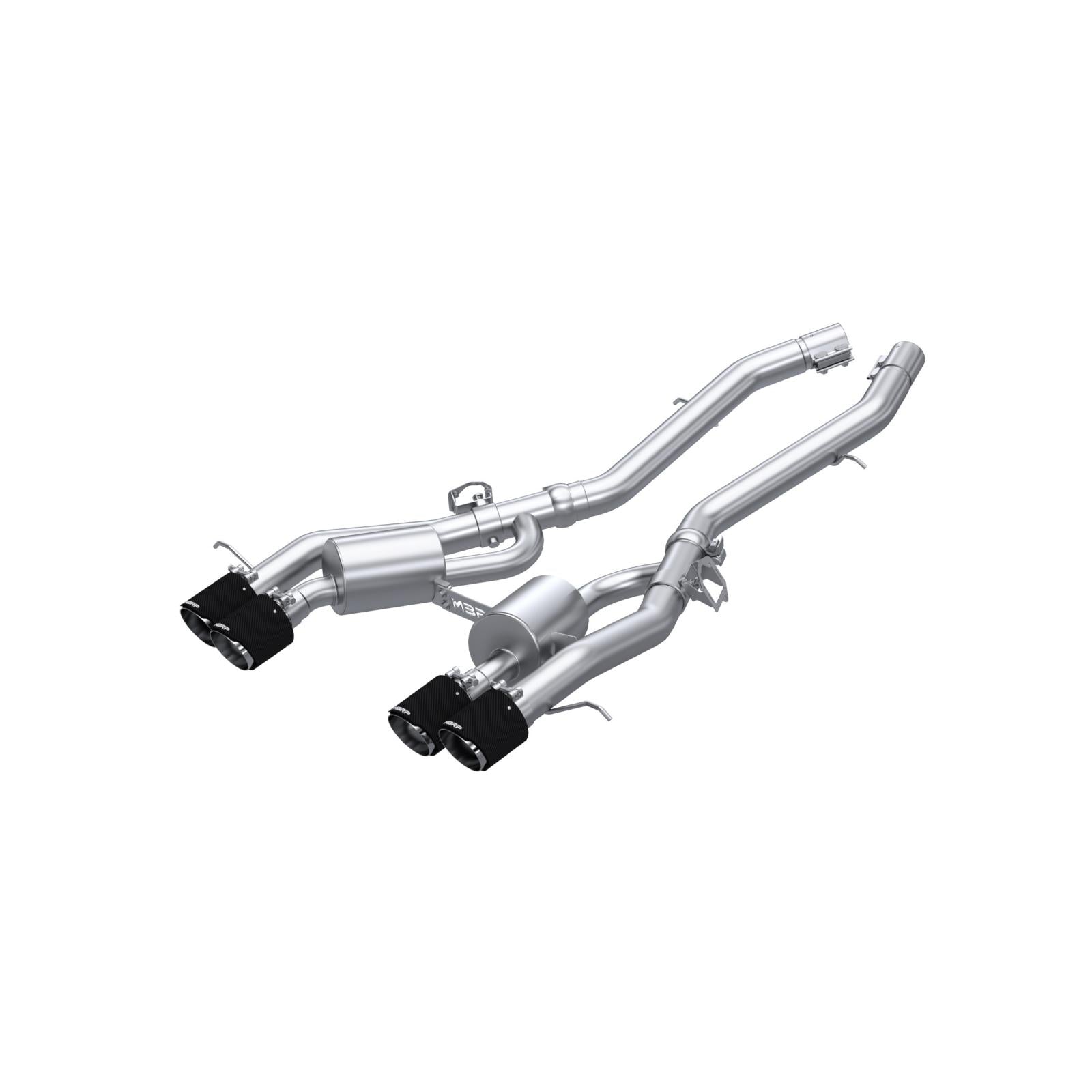 MBRP Exhaust 2021-2023 BMW M4 G82 and M3 G80 T304 Stainless Steel 3 Inch Axle-Back Quad Rear Exit with Carbon Fiber Tips Armor Pro Series MBRP S45033CF