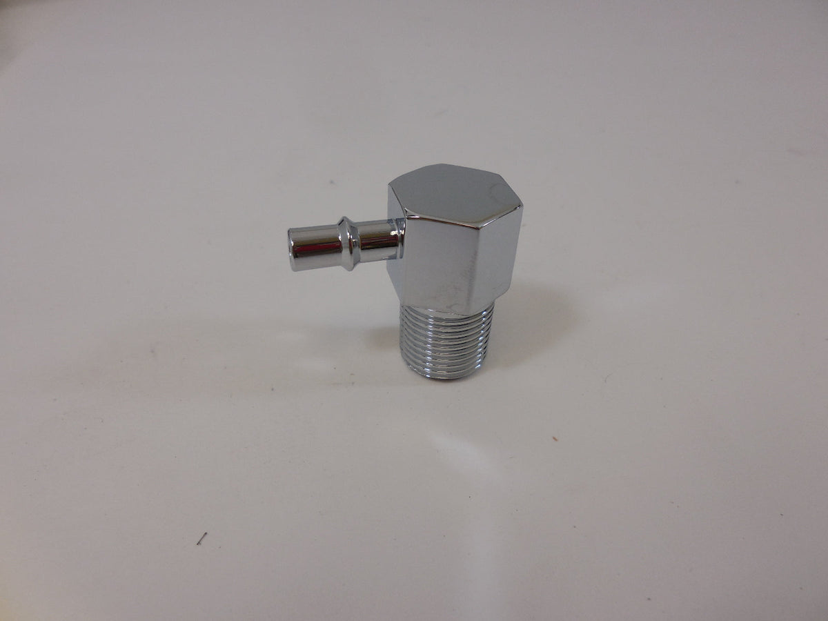 Racing Power Company R4536 Chrome alum fitting 3/8 inchmale w 1/4 inch hose barb