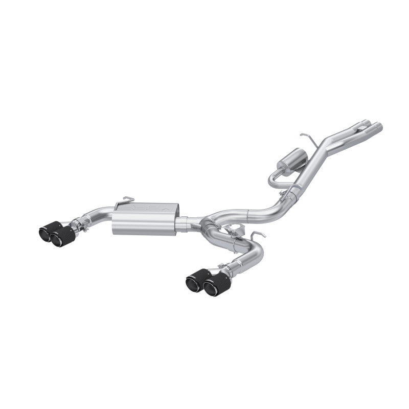 MBRP Exhaust 2017-2020 Audi RS3 2.5T T304 Stainless Steel 3 Inch Cat-Back Dual Split Rear with Carbon Fiber Tips MBRP S46103CF