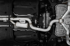 MBRP Exhaust 2022-Up Volkswagen Golf R MK8 T304 Stainless Steel 3 Inch Cat-Back Quad Split Rear Carbon Fiber Tips Valve Delete MBRP S46123CF