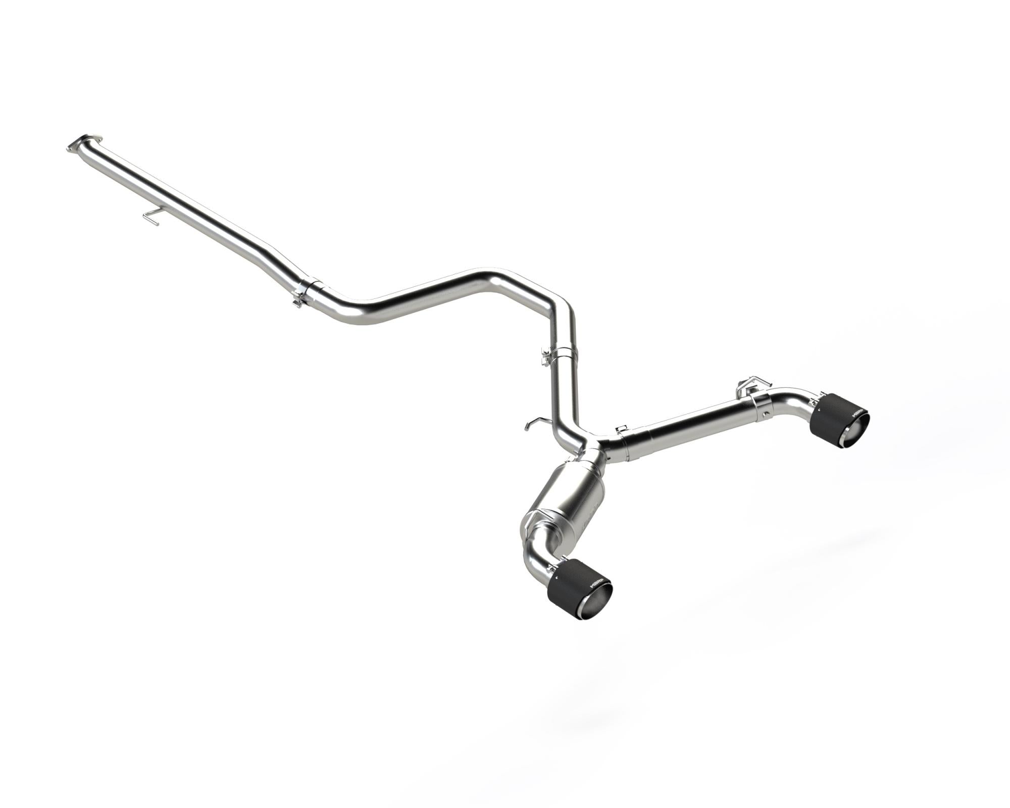 MBRP Exhaust 2019-2022 Hyundai Veloster N 2.0L T304 Stainless Steel 3 Inch Cat-Back Dual Split Rear with Carbon Fiber Tips Active Exhaust MBRP S47073CF