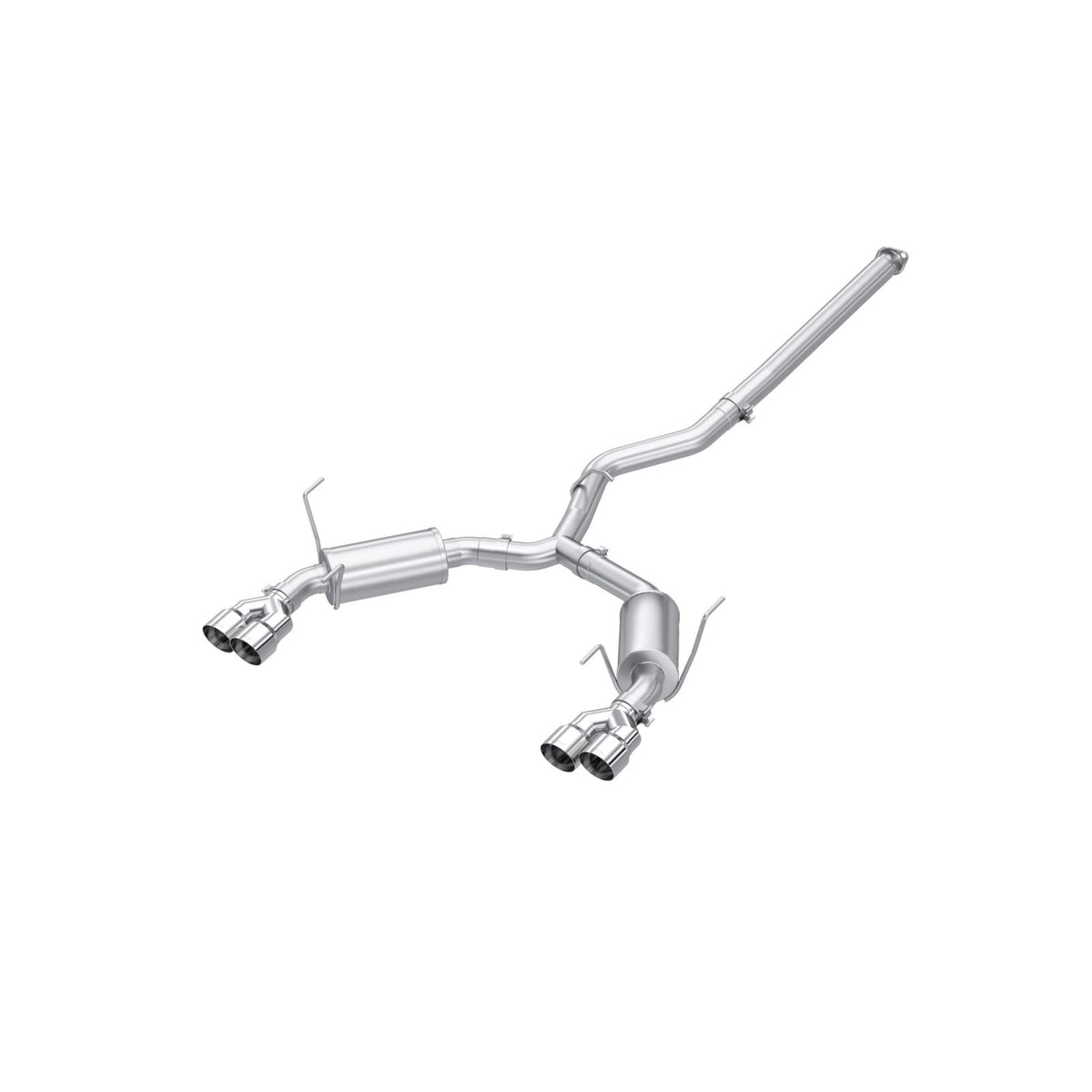 MBRP Exhaust 22-Up Subaru WRX 2.4L T304 Stainless Steel 3 Inch Cat-Back Dual Split Rear Quad Tips Street Profile MBRP S4807304