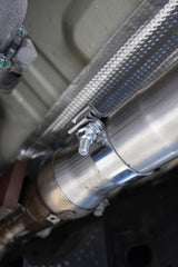 MBRP Exhaust T304 Stainless Steel 3" Cat-Back 2.5" Dual Split Rear with Quad Carbon Fiber Tips PN. S50593CF