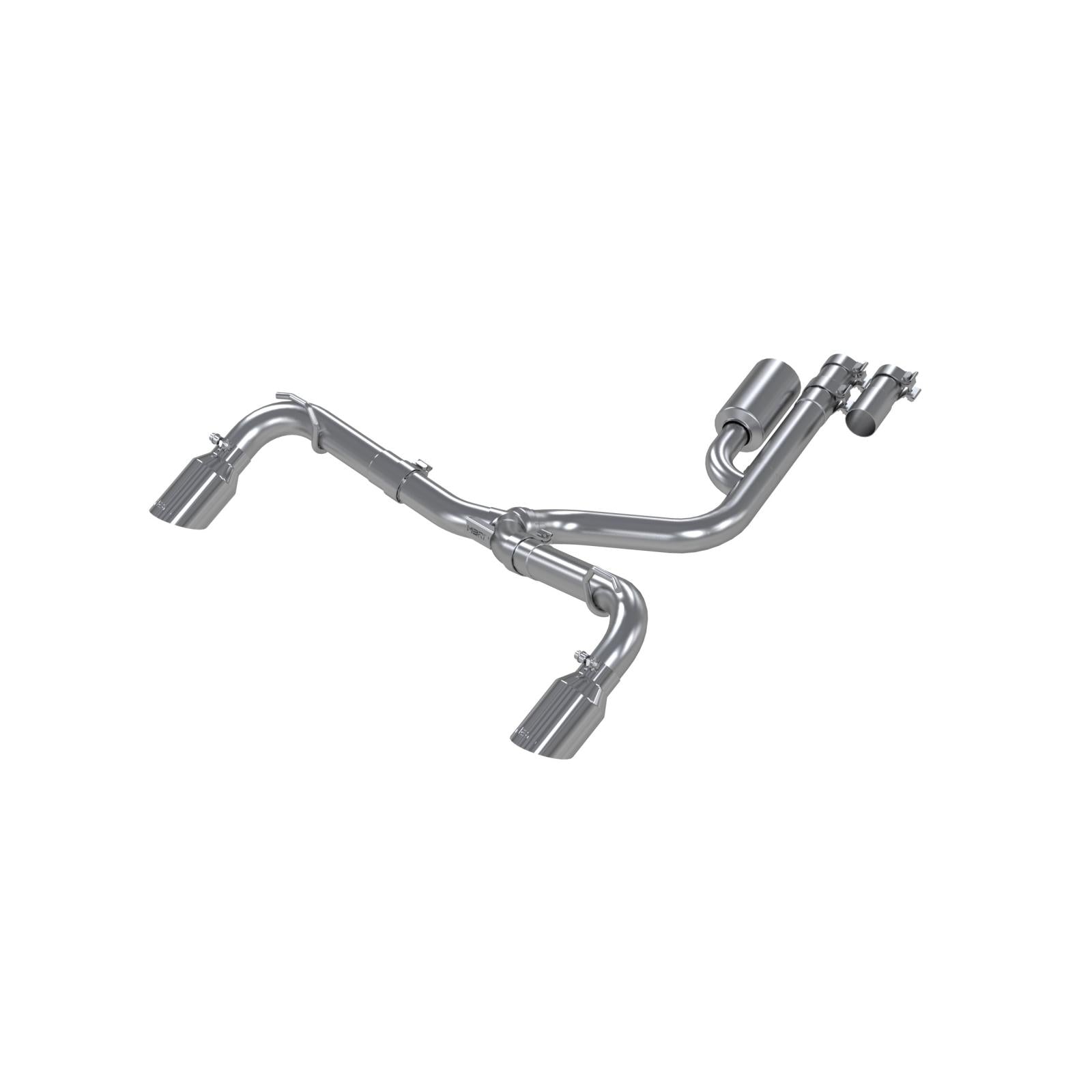 MBRP Exhaust 2021-Up Ford Bronco Sport 1.5L/ 2.0L EcoBoost T409 Stainless Steel 2.5 Inch Resonator-Back Dual Split Rear Exit MBRP Exhaust System S5207409