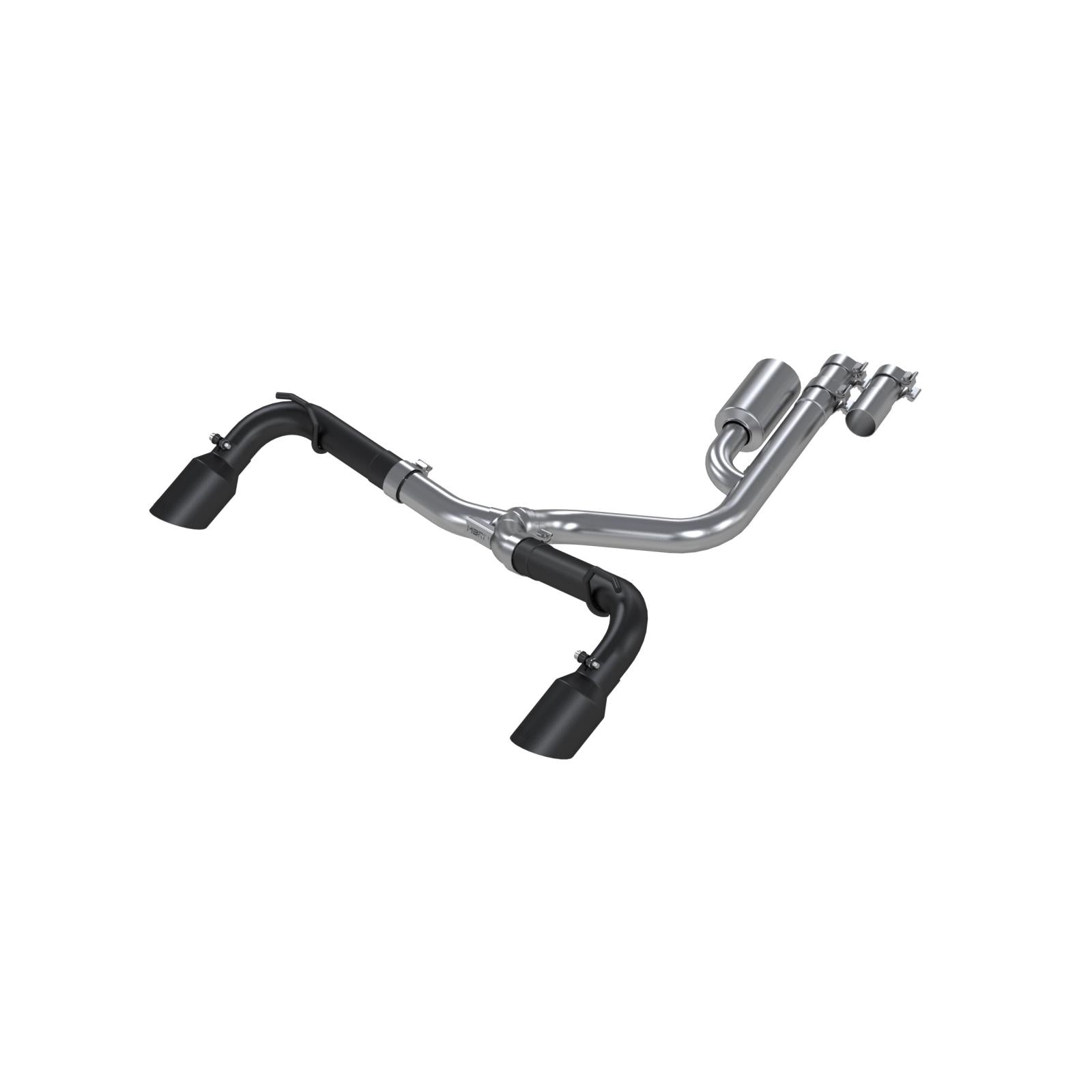 MBRP Exhaust 21-Up Ford Bronco Sport 1.5L/ 2.0L EcoBoost Black Coated Aluminized Steel 2.5 Inch Resonator-Back Dual Split Rear Exit MBRP Exhaust System S5207BLK