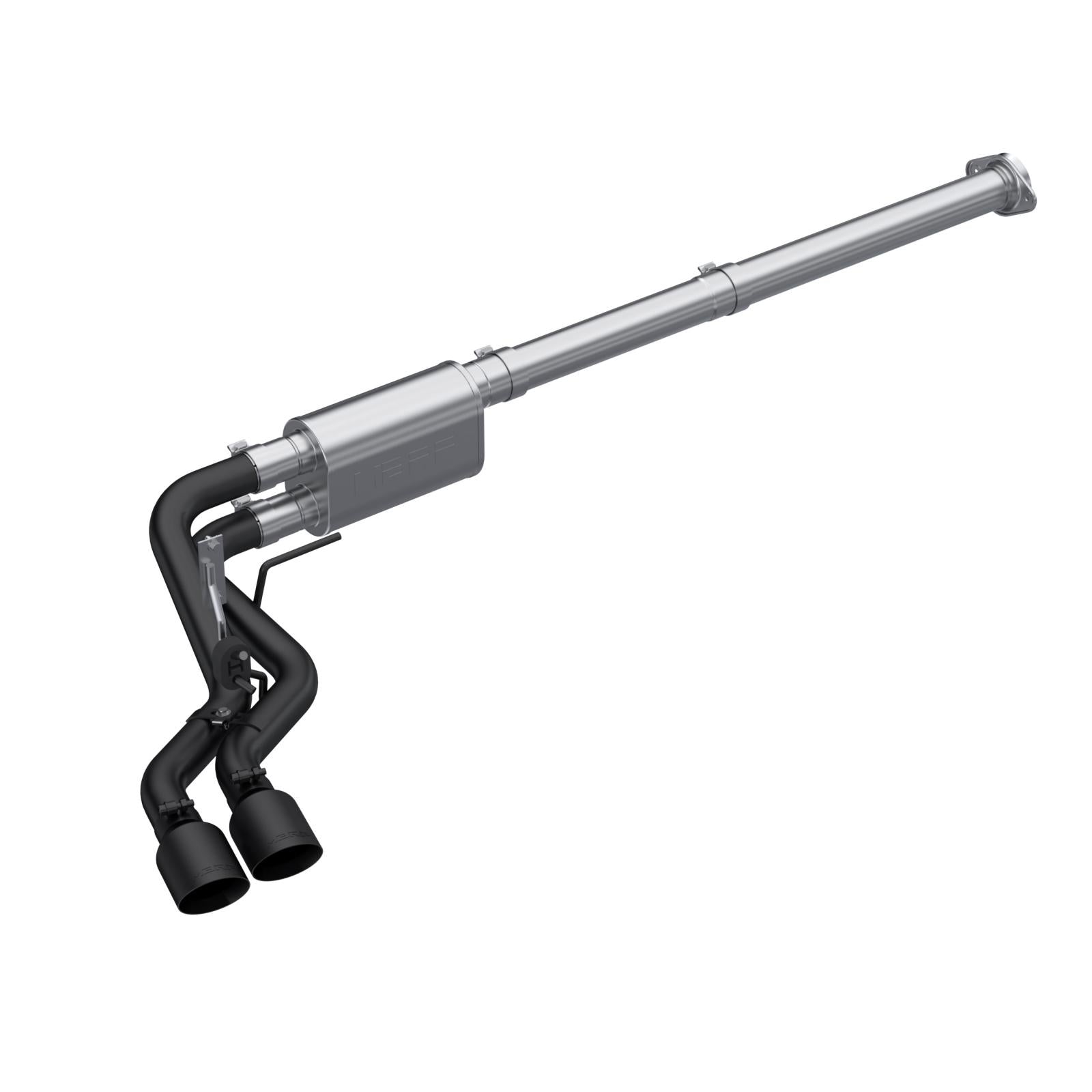 MBRP Exhaust 3 inch Cat-Back 2.5 inch Dual Pre-Axle (Race Profile) Black Coated  21-Up F-150 MBRP S5217BLK