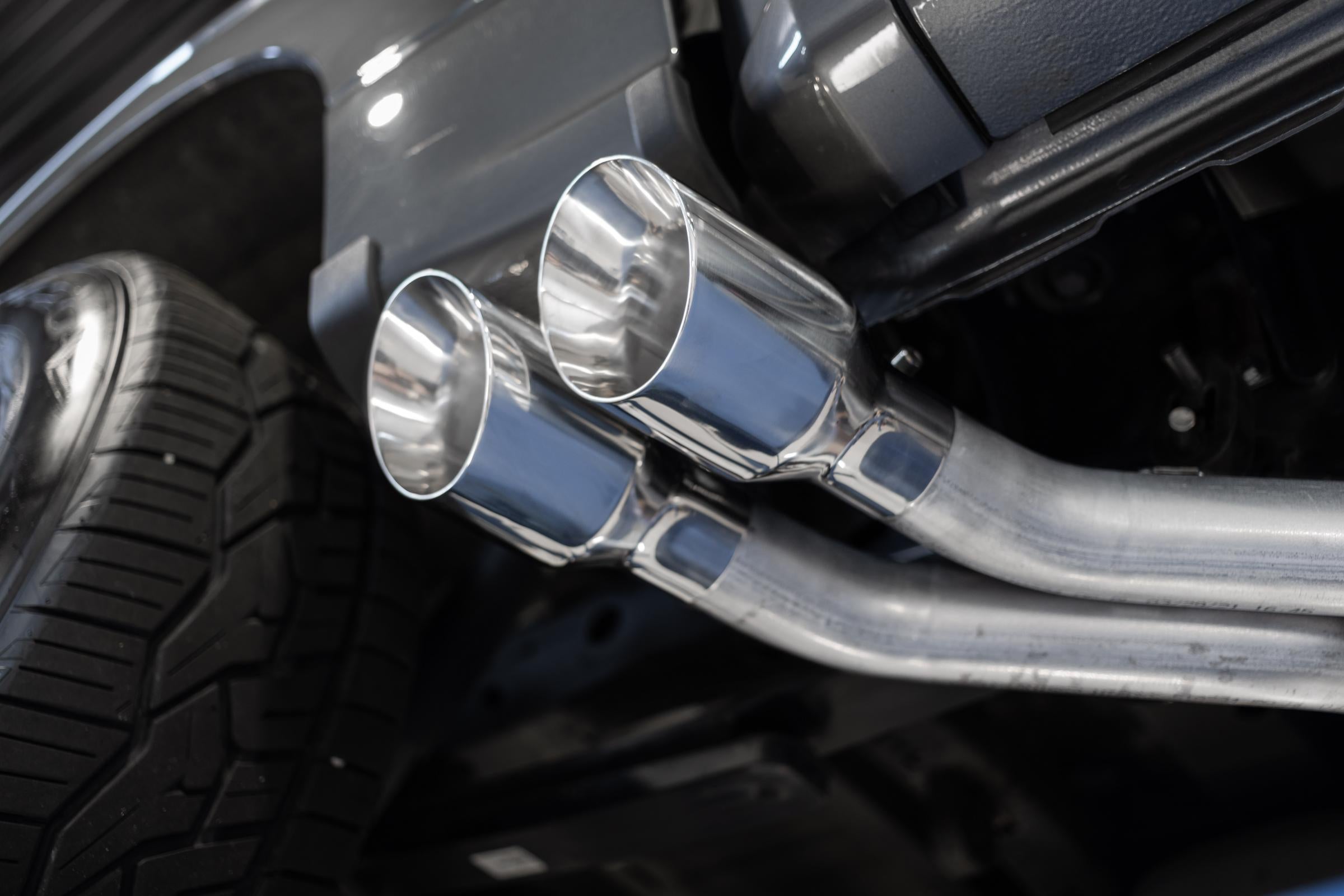 MBRP Exhaust 3 inch Cat-Back 2.5 inch Dual Pre-Axle (Race Profile) Black Coated  21-Up F-150 MBRP S5217BLK