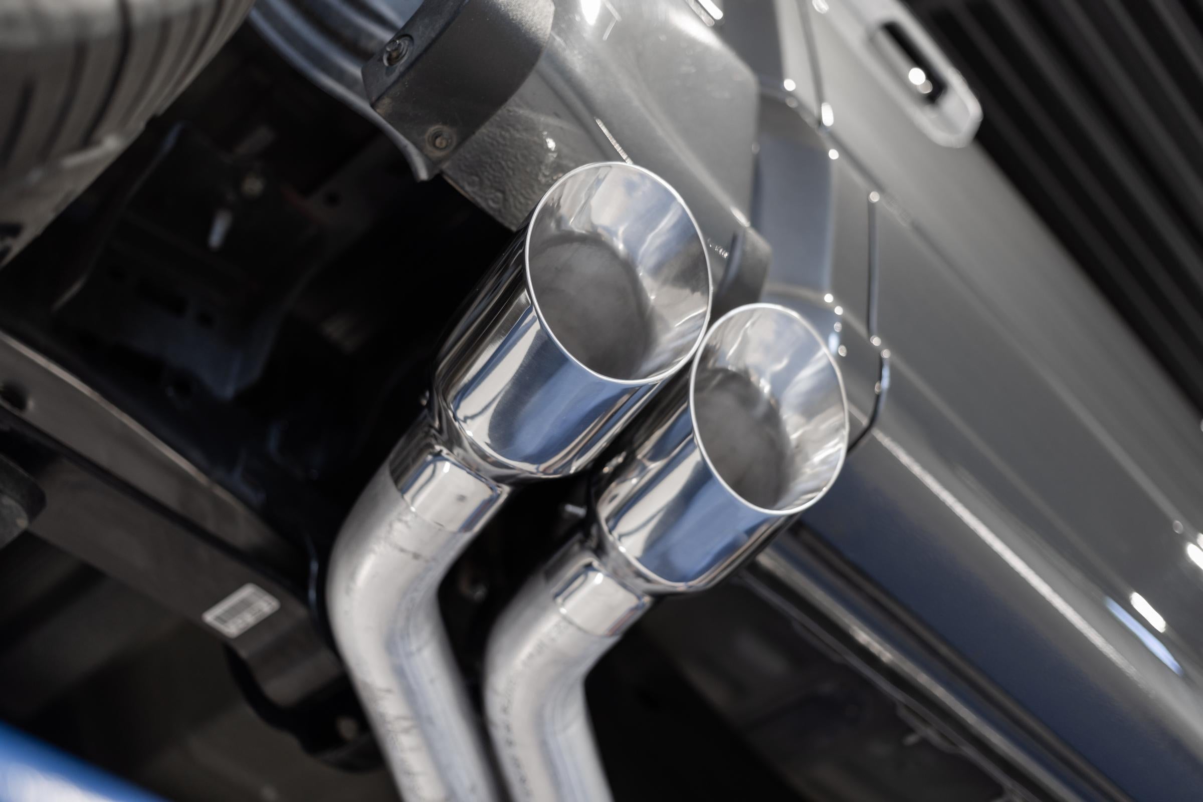 MBRP Exhaust 3 inch Cat-Back 2.5 inch Dual Pre-Axle (Race Profile) Black Coated  21-Up F-150 MBRP S5217BLK