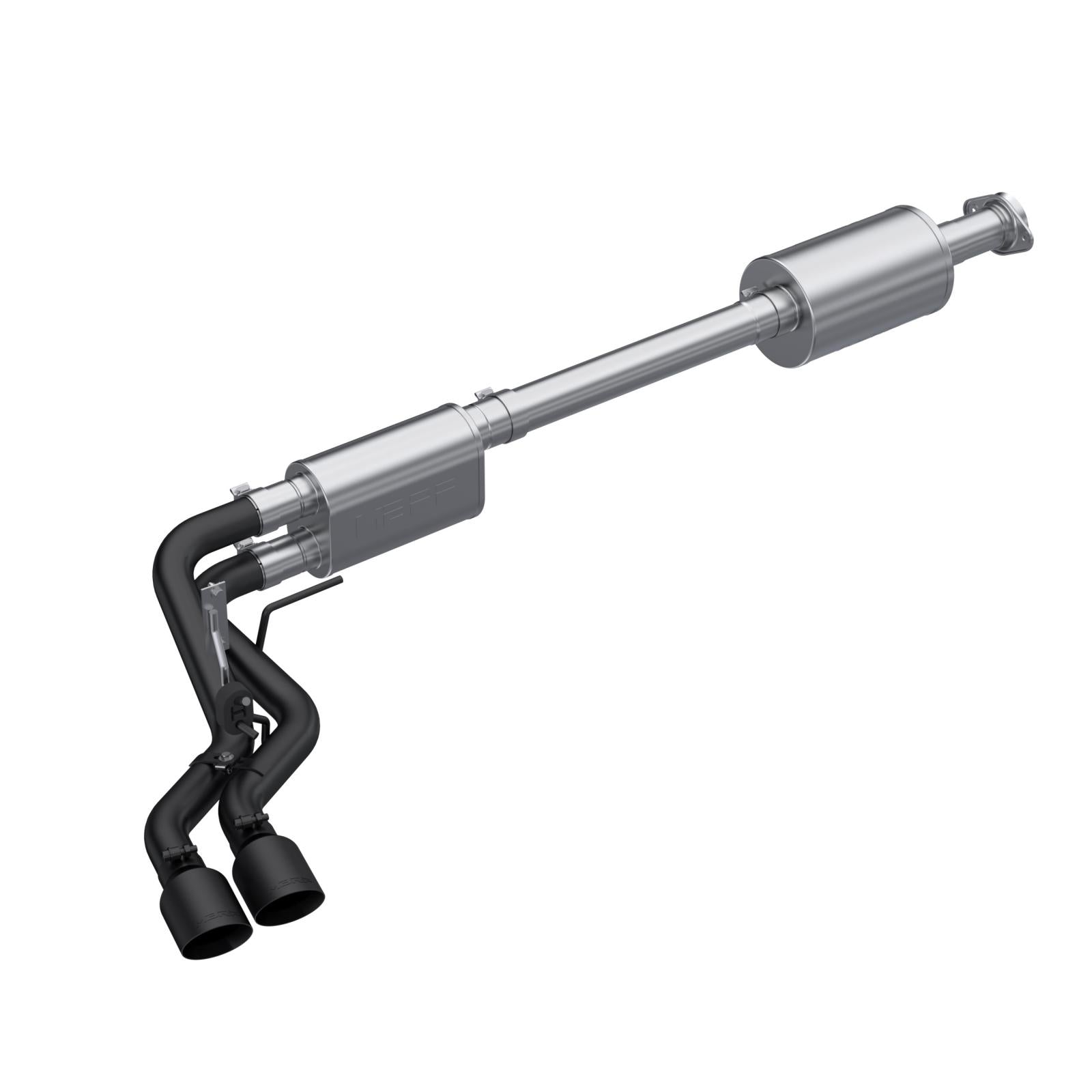 MBRP Exhaust 3 inch Cat-Back 2.5 inch Dual Pre-Axle (Street Profile) 21-UP F-150 Black Coated MBRP S5219BLK