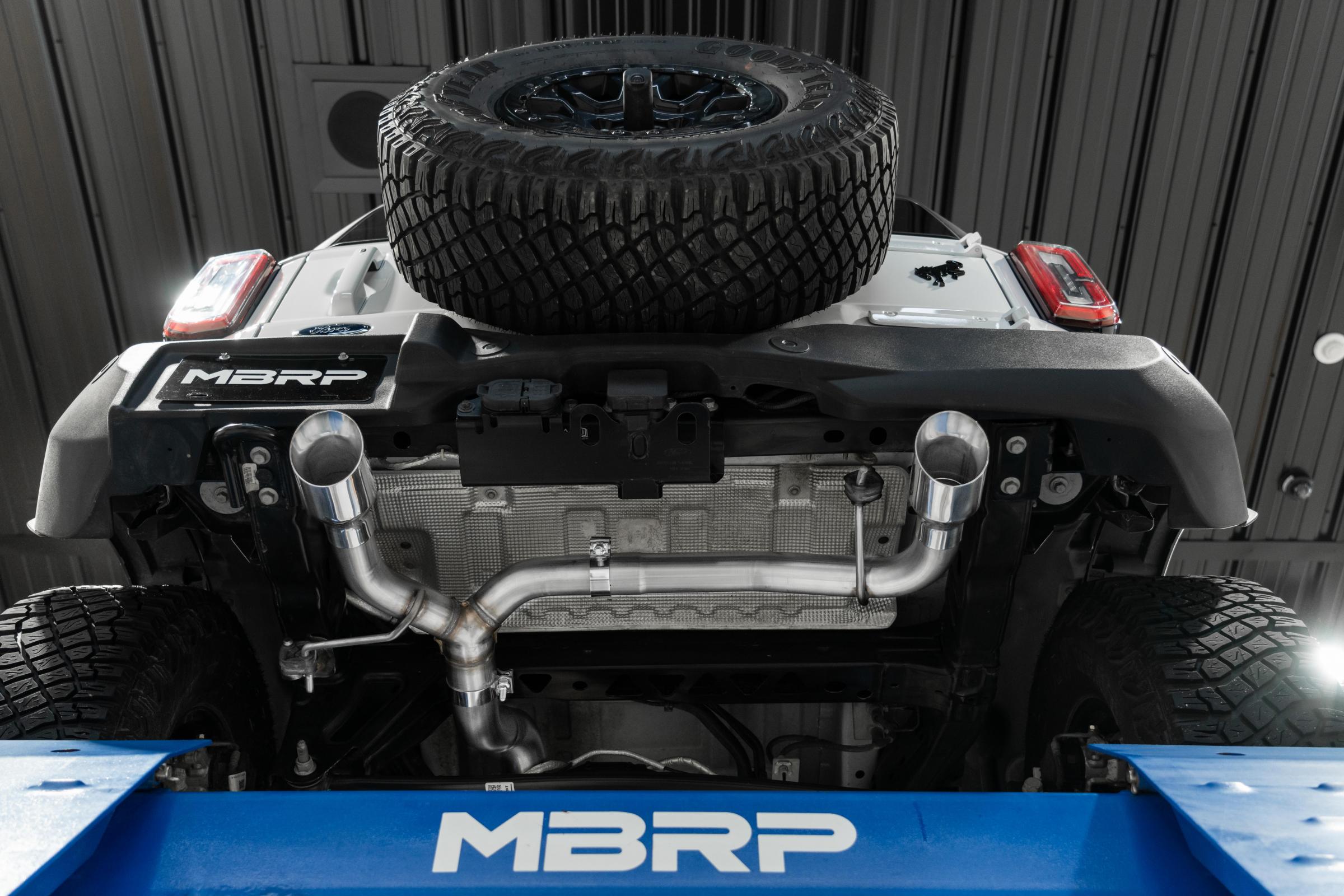 MBRP Exhaust 21-23 Ford Bronco 2.3L/2.7L EcoBoost 2/4-Door Aluminized Steel 3 Inch Cat-Back Dual Split Rear MBRP S5241AL