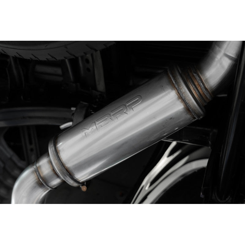 MBRP Exhaust 2022-Up Toyota Tundra 3.5L T304 Stainless Steel 2.5 Inch Dual Cat-Back Single Side Exit MBRP  S5301304