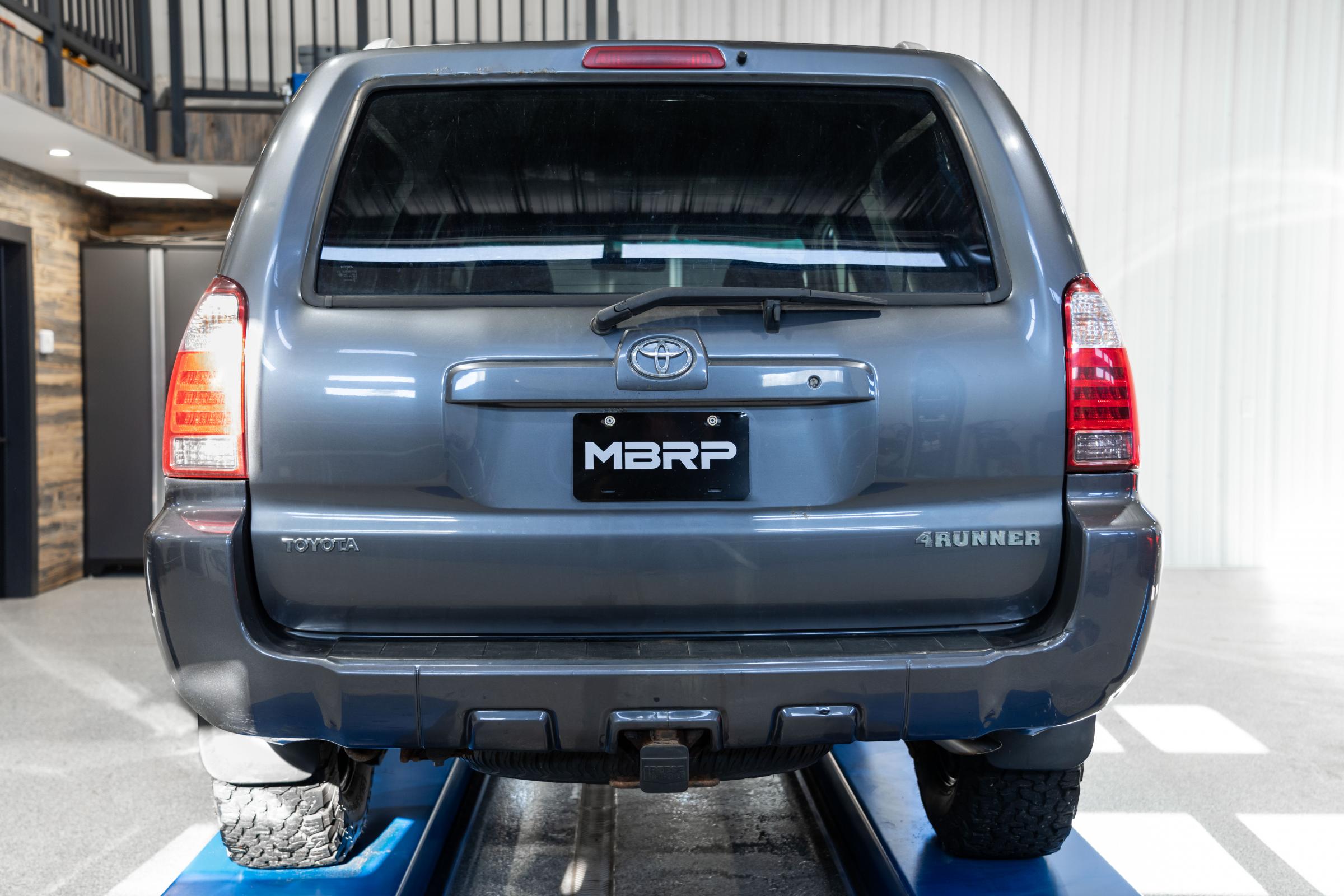 MBRP Exhaust 04-23 Toyota 4Runner 11-16 Toyota Land Cruiser Prado Armor Pro T304 Stainless Steel 2.5 Inch Cat-Back High Clearance Turn Down Single Rear Exit MBRP Exhaust System S5343304