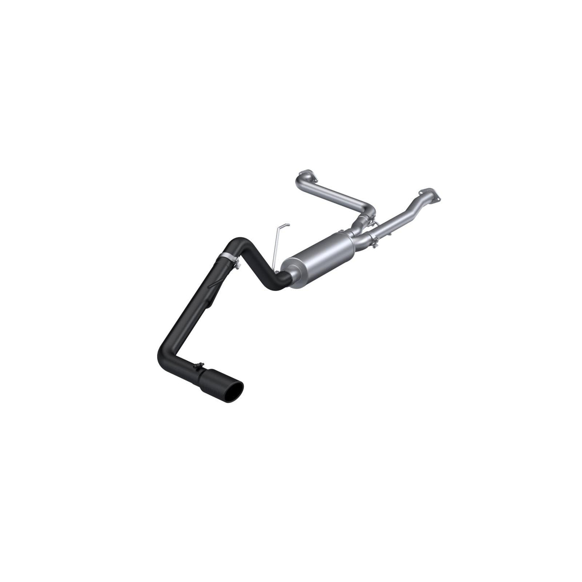 MBRP Exhaust 2022-Up Nissan Frontier 3.8L Black-Coated Aluminized Steel 2.5 Inch Cat-Back 3 Inch Single Rear Exit Armor BLK Series MBRP S5407BLK