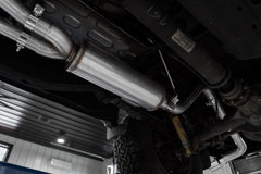 MBRP Exhaust 2022-Up Nissan Frontier 3.8L Black-Coated Aluminized Steel 2.5 Inch Cat-Back 3 Inch Single Rear Exit Armor BLK Series MBRP S5407BLK