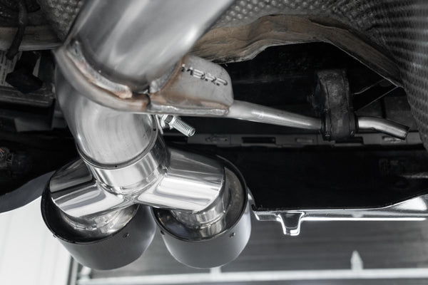 MBRP Exhaust 2014-2017 Audi SQ5 3.0T 2.5 Inch Axle-Back Dual Rear Exit T304 Stainless Steel with Quad Carbon Fiber Tips MBRP S56033CF