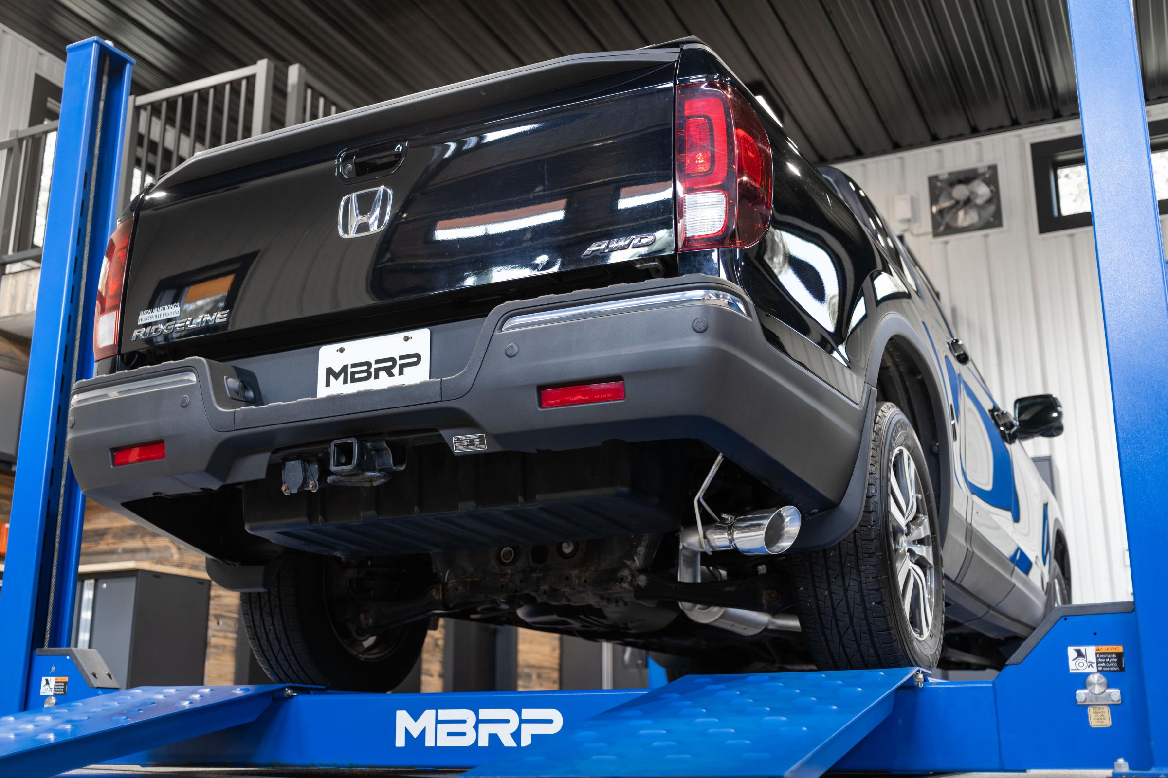 MBRP Exhaust 2.5 inch Cat-Back Single Side 17-20 Honda Ridgeline T304 Stainless Steel MBRP S5900304