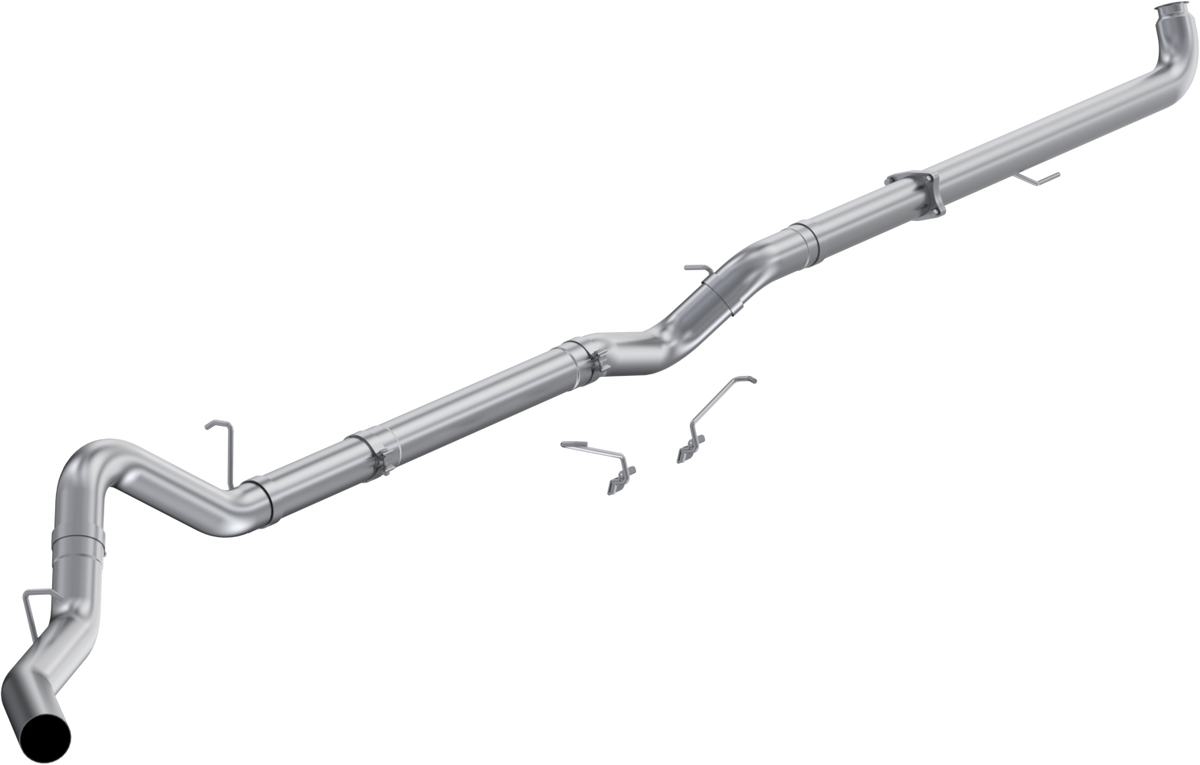 MBRP Exhaust 2001-2004 Chevrolet/GMC Silverado/Sierra 2500/3500 6.6L EC/CC 4 Inch Downpipe-Back No Muffler Single Side Exit Aluminized Steel MBRP S6005PLM
