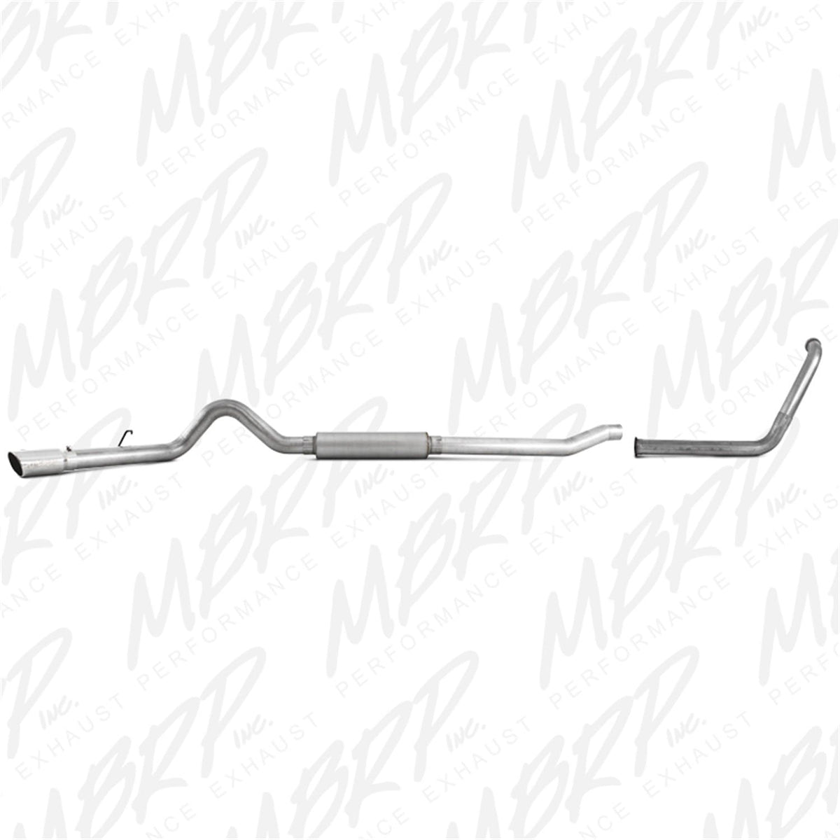 MBRP Exhaust S6206AL 4in. Turbo Back; Single Side (Stock Cat) Exit; AL