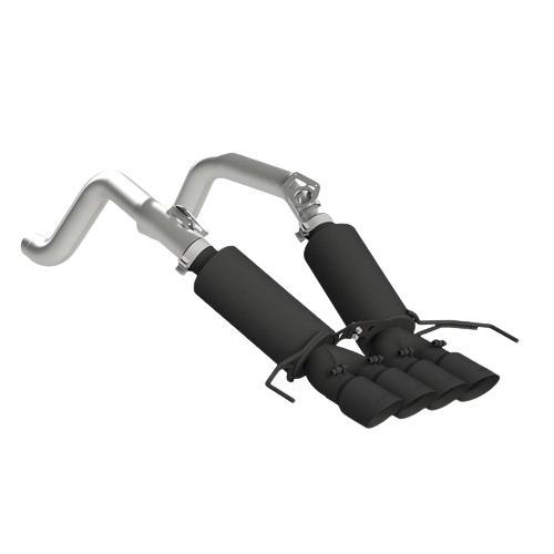 MBRP Exhaust S7030BLK 3in. Dual Muffler Axle Back; with Quad 4in. Dual Wall Tips; Black